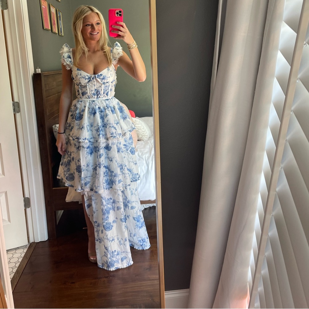 Jolie Gown in Provencal Blue Floral V. Chapman